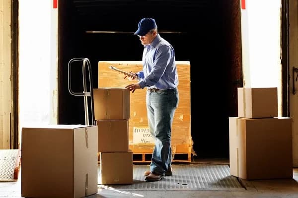 Last Mile Delivery - Guy Arranging Boxes